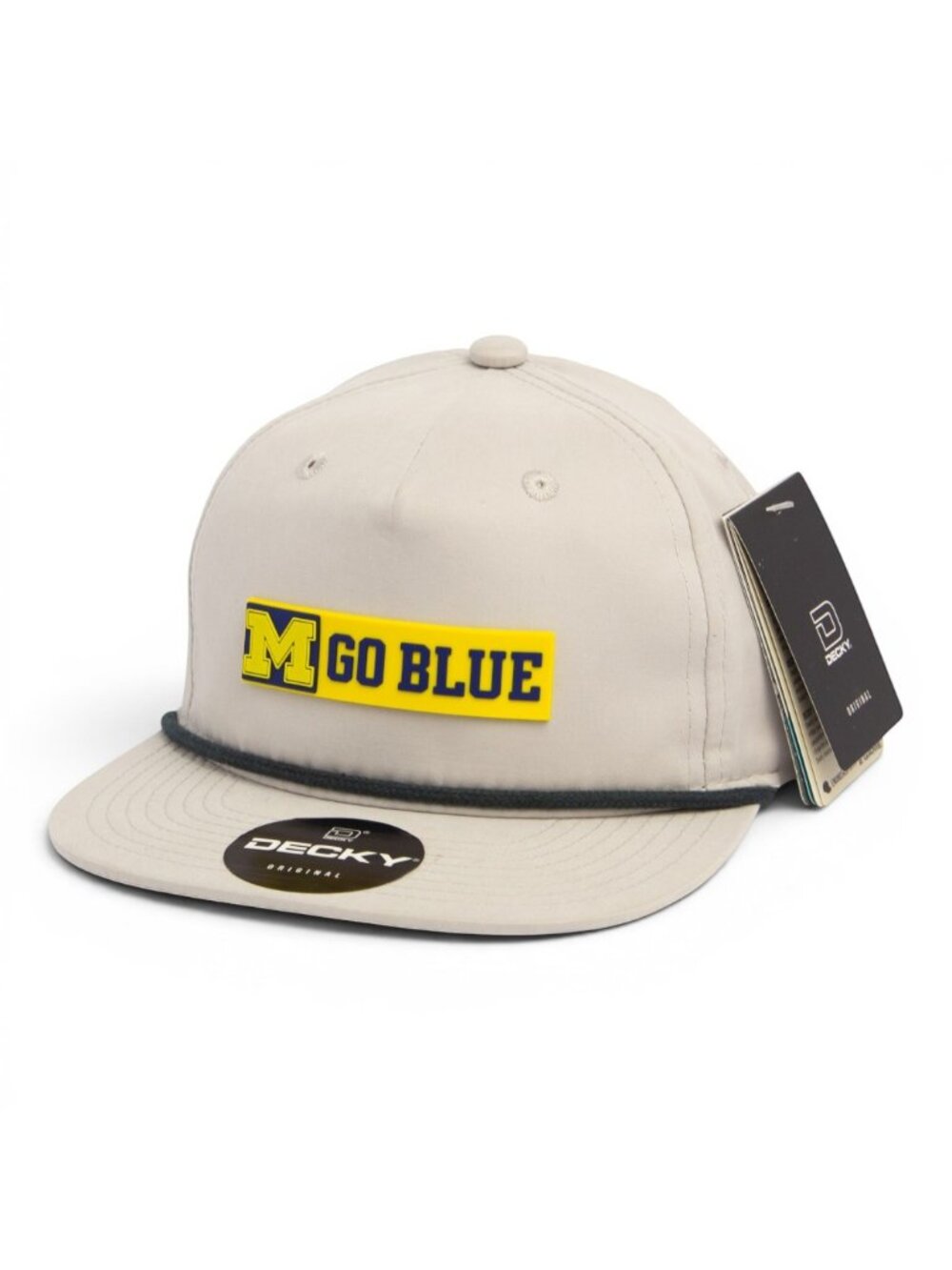Michigan Wolverines GO BLUE Maize 3D Classic Rope Hat- Grey/ Charcoal